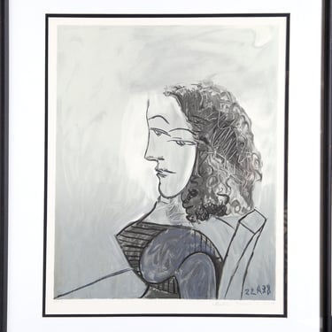 Femme aux Cheveux Bouclés, Pablo Picasso (After), Marina Picasso Estate Lithograph Collection 
