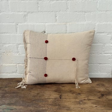 Vintage Fabric Pillow 24” x 20”