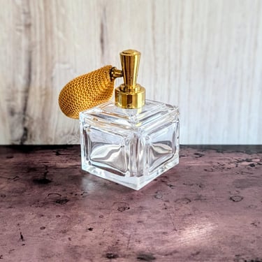 I.W. Rice Co. Perfume Atomizer, Vintage Glass Fragrance Bottle 