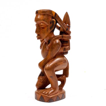 VINTAGE: Wooden Indigenous People Carving - Ethic Tribal - Mayan Aztec - SKU 23-E-00030864 