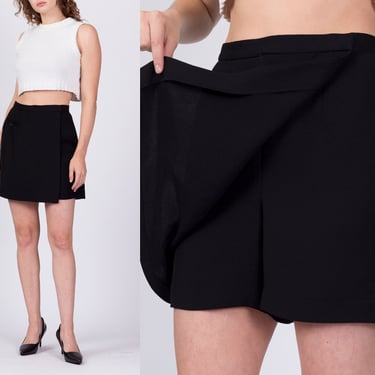 90s Black High Waisted Skort - Medium, 27.5