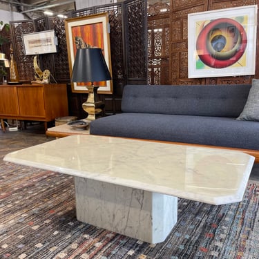 Postmodern Italian Marble Rectangular Coffee Table