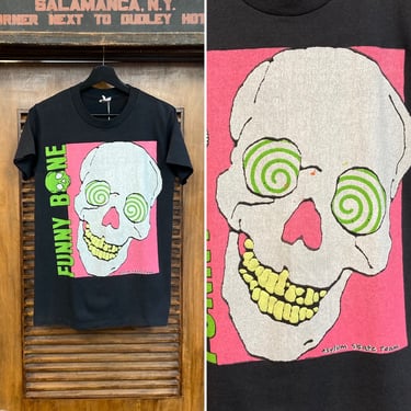 Vintage 1980’s Skull Cartoon Skate Team Funny Bone Surf Skateboard T-Shirt, 50/50, 80’s Tee Shirt, Vintage Clothing 