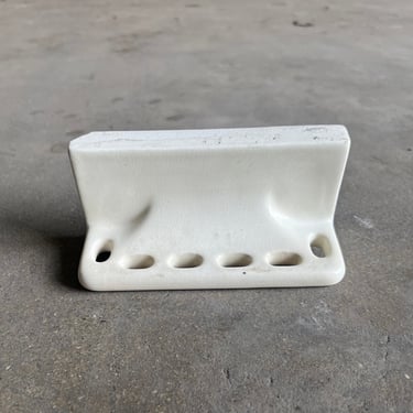 1940s Ceramic Toothbrush Holder Tile Wall Insert 