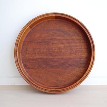 Dansk Designs Teak Round Tray Jens Quistgaard Made in Denmark Scandinavian Modern 