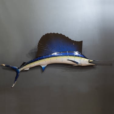 Vintage Taxidermy Sailfish Mount c.1970