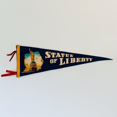 Vintage Statue of Liberty New York City Souvenir Pennant 