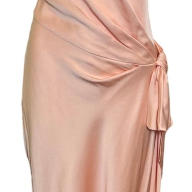 John Galliano 2000s Peachy Pink 1930s Inspired Bias Cut Gown, NWT