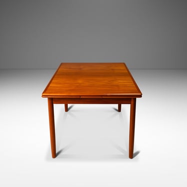 Danish Mid-Century Modern Expansion Dining Table with Stow-in-Table Leaves in Teak, Denmark, c. 1970's 