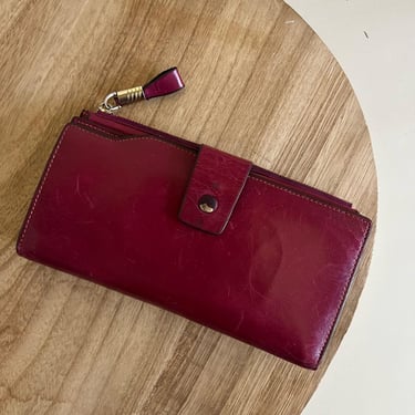 Pink Genuine Leather Distressed Multi Card Wallet 