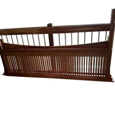 Stickley Mission Spindle King Bed Headboard &amp; Footboard CS233-2