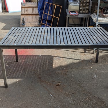 Large Steel and Aluminum Patio Table