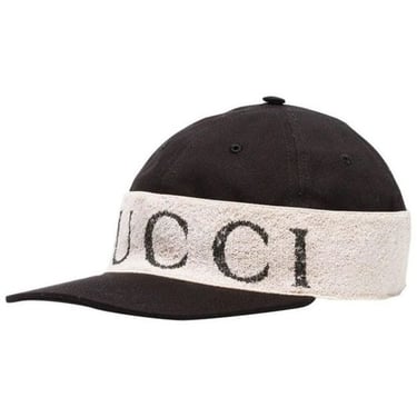 Gucci Women Black Intarsia Knit Logo Baseball Unisex