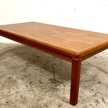 Vintage Danish Modern Teak Coffee Table With Rosewood Inlay by V&S Mobelfabrik 