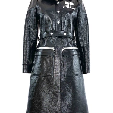 Courreges Black Vinyl Reedition Trench