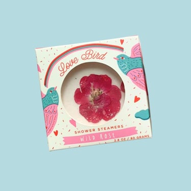 &quot;Love Bird' Wild Rose Shower Steamer Set