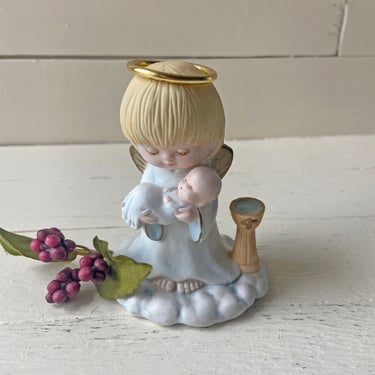 Vintage Precious Moments Angel Baptism Figurine // Angel Collector // Perfect Gift 