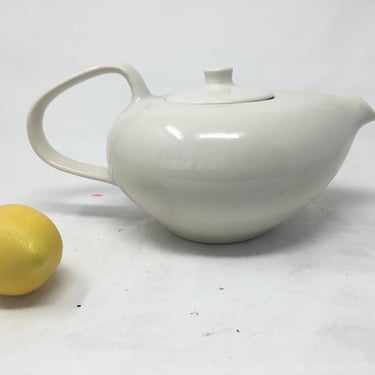 Vintage MCM Cream Teapot, by Russell Wright, reissued Oneida 