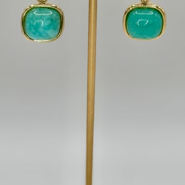Aventurine Mini Hoops