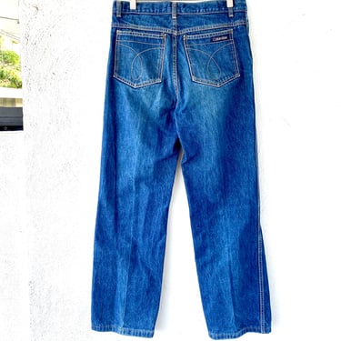 Vintage 80s Calvin Klein CK Jeans // Straight Leg Bootcut Denim Jean Pants 