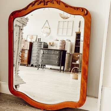 Antique Ornate Wood Mirror