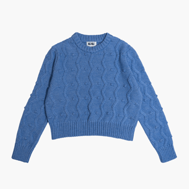 Pom pom sweater, blue