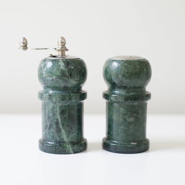 Green Marble Salt & Pepper Shakers 