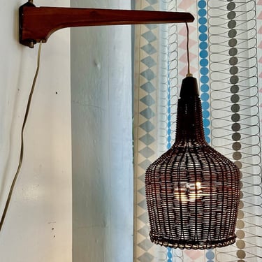 Vintage Wicker Scandinavian Pendant Light