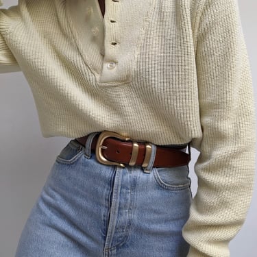 Vintage Butter Cotton Henley