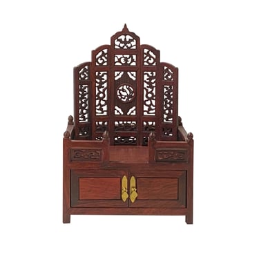 Chinese Rosewood Furniture Offering Shrine Miniature Display Art ws2674E 