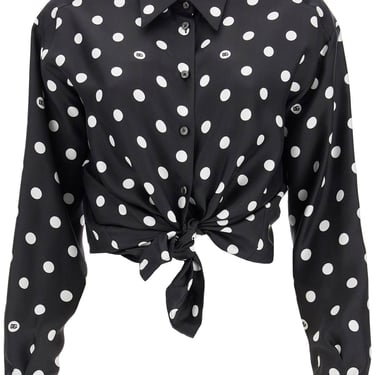 Dolce & Gabbana Silk Polka Dot Print Blouse Women