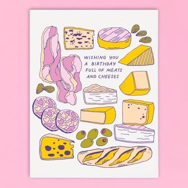 Meats and Cheeses Birthday Greeting Card