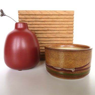 Vintage Heath Ceramics 6oz  Ramekin In Sonoma, Single Edith Heath Large Southwest Pattern Dipping Bowl 