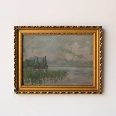 Lac d'Annecy Oil Painting | Dated 1930