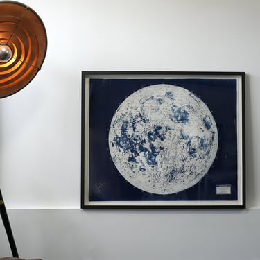 Unframed Xtra Large Mt. Marilyn Lunar Map Signed by Captain Jim Lovell  (Limited Edition of 5)