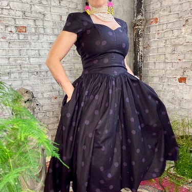 Vintage Polka Dot Pin Up Dress 