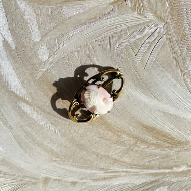 Gold Filled Delicate Cameo Pin
