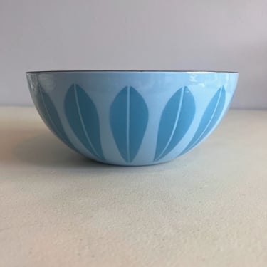 Vintage CatherineHolm Lotus Bowl Turquoise Blue & Sky Blue 8
