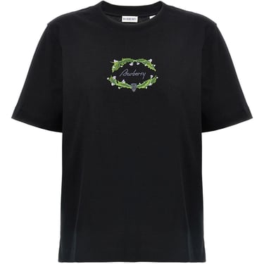 Burberry Women Logo Embroidery T-Shirt