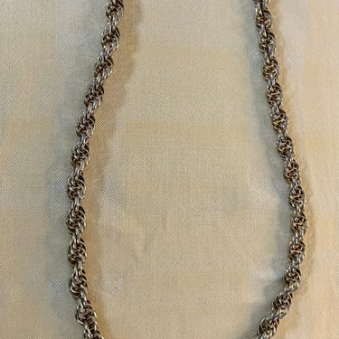 Vintage 29” Goldtone Chunky Rope Chain Necklace 