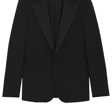 Saint Laurent Men Tuxedo Jacket In Grain De Poudre