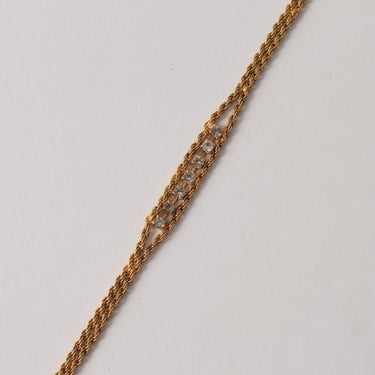 Vintage Double Strand Rhinestone Bracelet