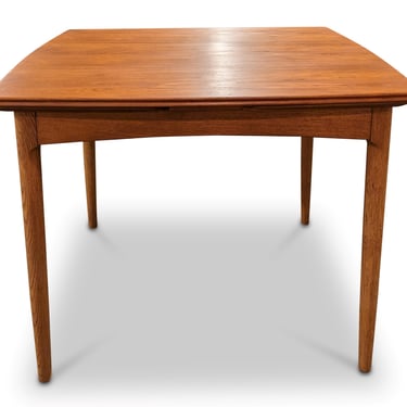 Square Teak Dining Table W Two Leaves - 122211