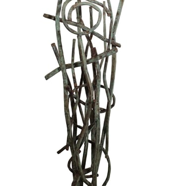 Contemporary Modern Copper Metal Abstract Circle Sculpture by Robert Hansen 