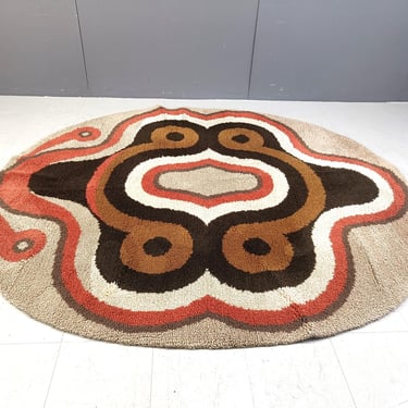 Large modernist rug, 1970s - modernist carpet - mid century rug - vintage rug - large vintage rug - vintage rug - large carpet 