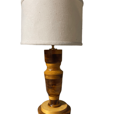 Tri Wood Handcrafted Lamp