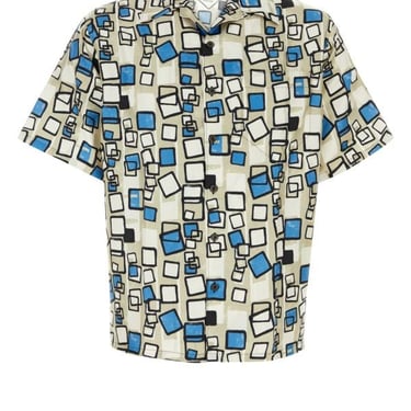 Prada Man Printed Twill Shirt