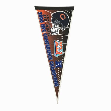 Chicago Bears Felt Pennant NFC Conference Champions Vintage NFL Flag Souvenir 