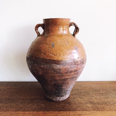 Antique Mediterranean Olive Oil Terra Cotta Amphora Jar 