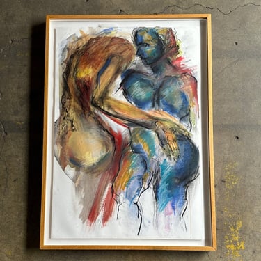 Mixed Media Nude painting by Mary L Mackie 